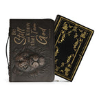 Personalized Brown Lion "Armor of God" Leather Bible Cover