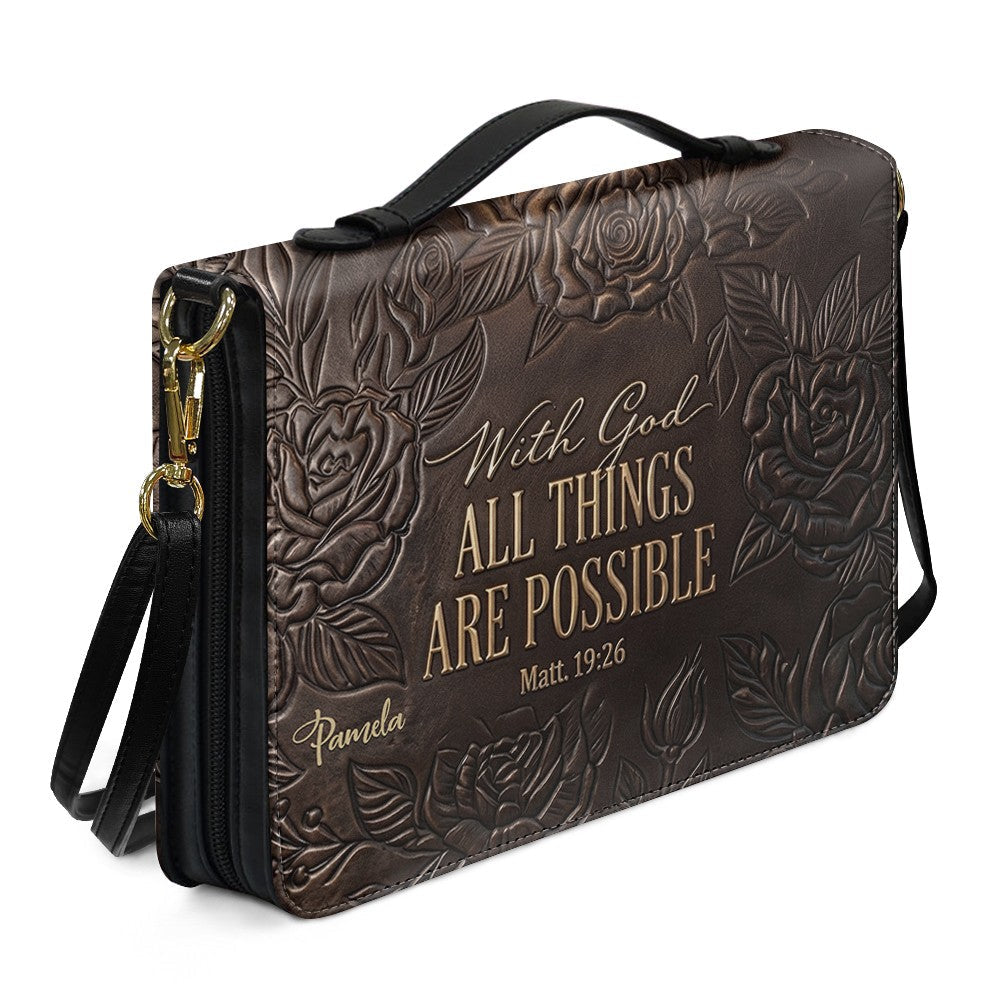 Personalized Bible Cover Case with Handle