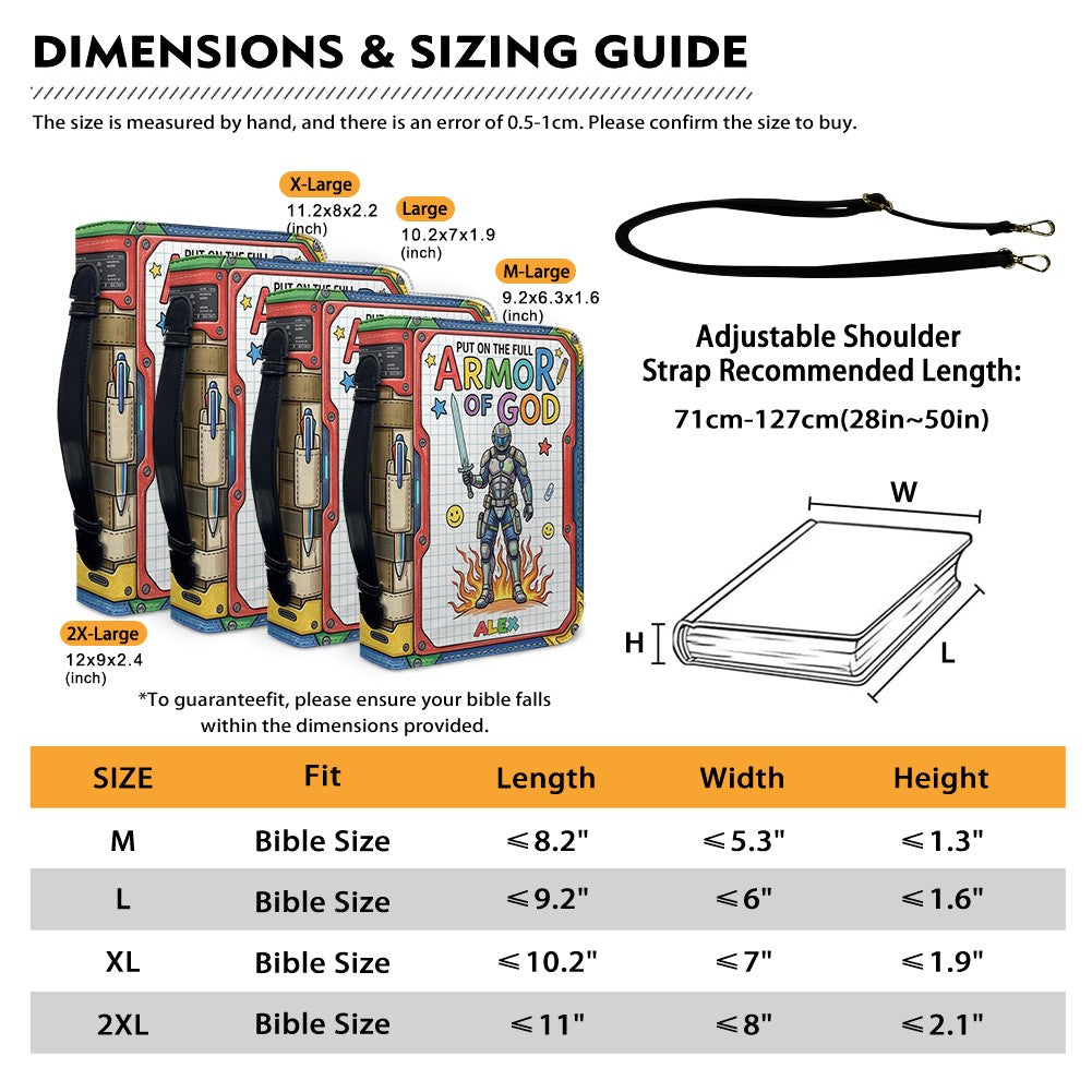 Personalized Armor of God Kids Bible Cover