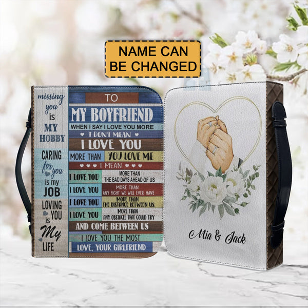 Personalized Bible Cover - Gift for Boyfriend