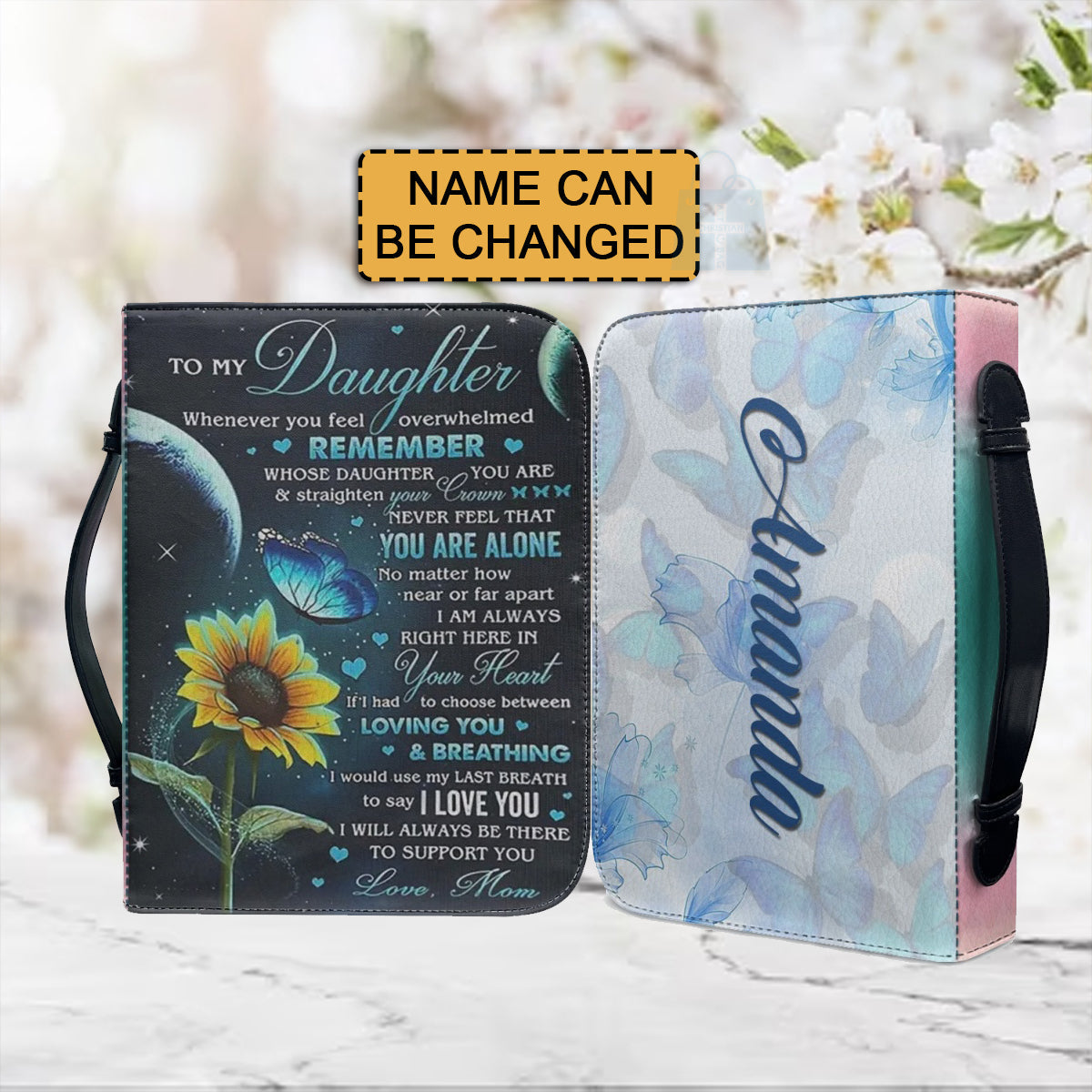 To My Daughter Personalized Bible Cover