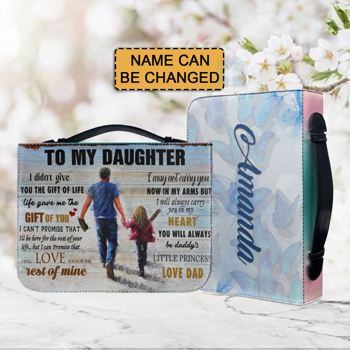 To My Daughter From Dad Personalized Bible Cover