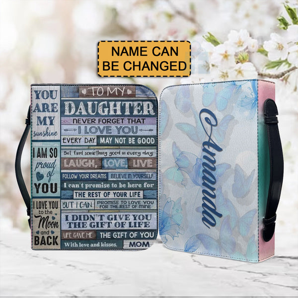 To My Daughter from Mom Personalized Bible Cover