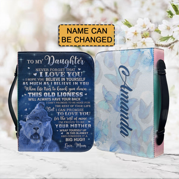 To My Daughter From Mom Personalized Bible Cover