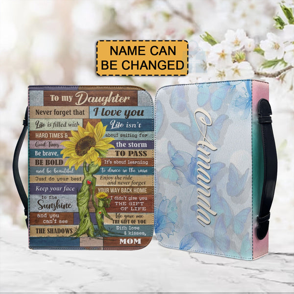 Personalized To My Daughter From Mom Bible Cover
