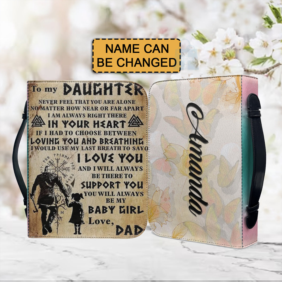 To My Daughter from Dad Personalized Bible Cover