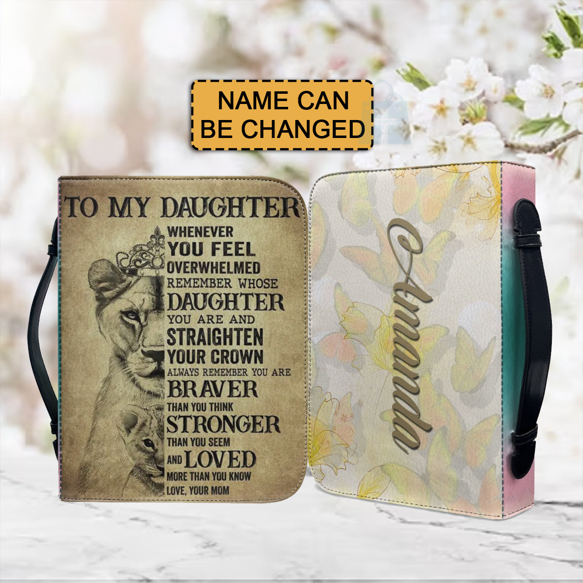To My Daughter From Mom Custom Bible Cover