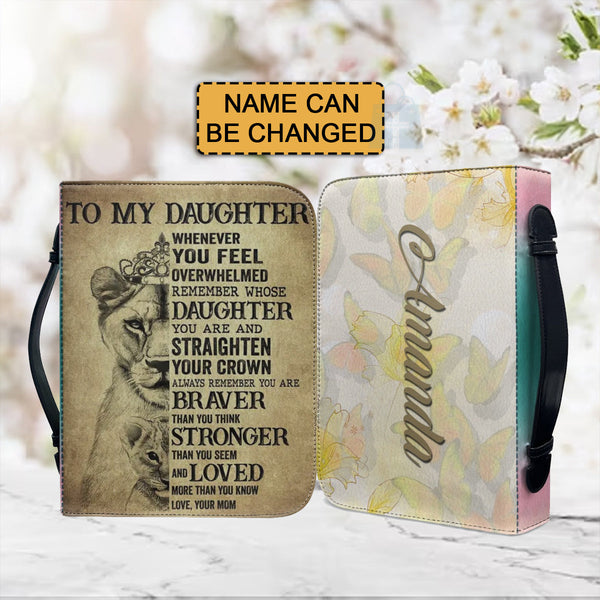 To My Daughter From Mom Custom Bible Cover