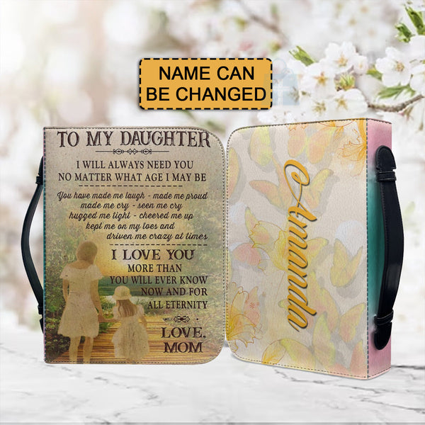 Personalized To My Daughter From Mom Bible Cover