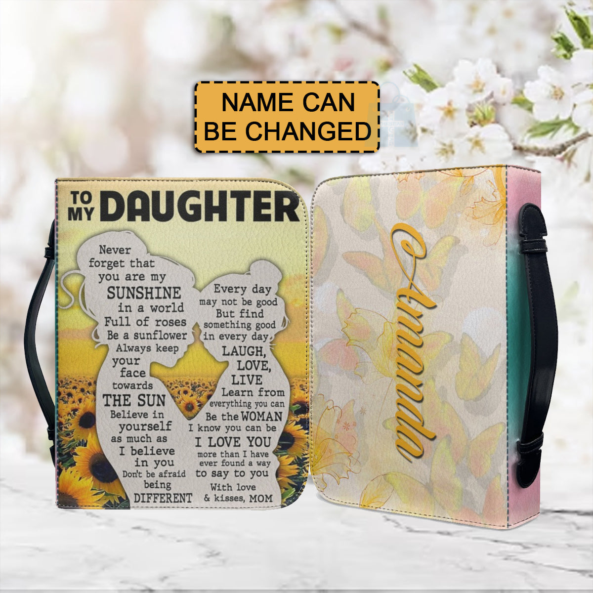 To My Daughter Personalized Bible Cover