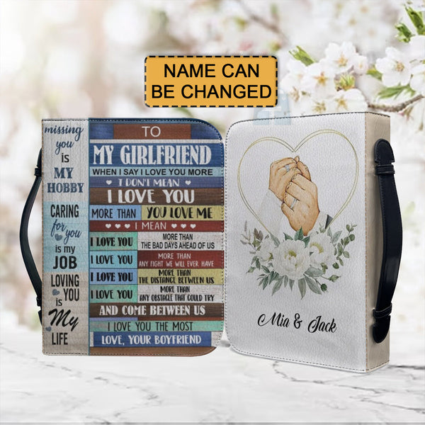 Personalized To My Girlfriend Bible Cover