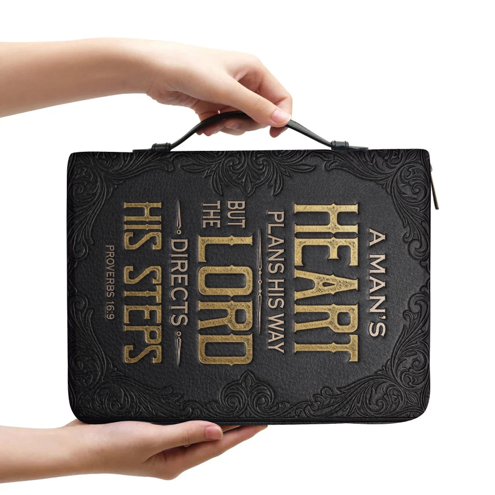 Personalized Lion Proverbs 16:9 Bible Cover