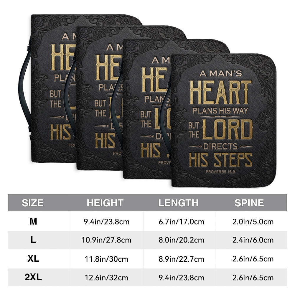 Personalized Lion Proverbs 16:9 Bible Cover