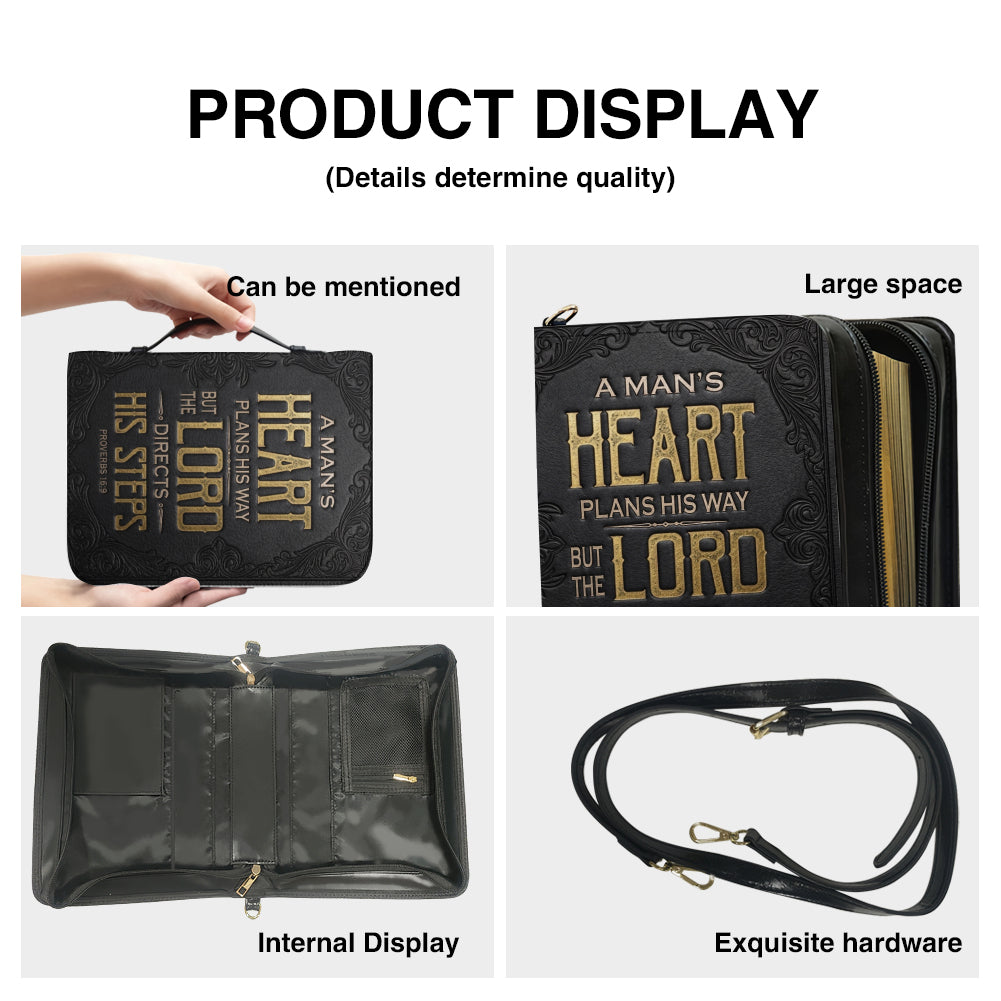 Personalized Lion Proverbs 16:9 Bible Cover