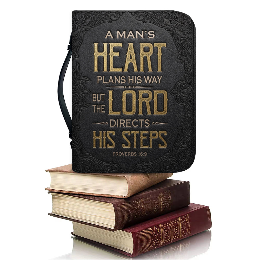 Personalized Lion Proverbs 16:9 Bible Cover