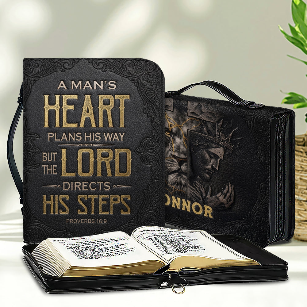 Personalized Leather Bible Cover for Men