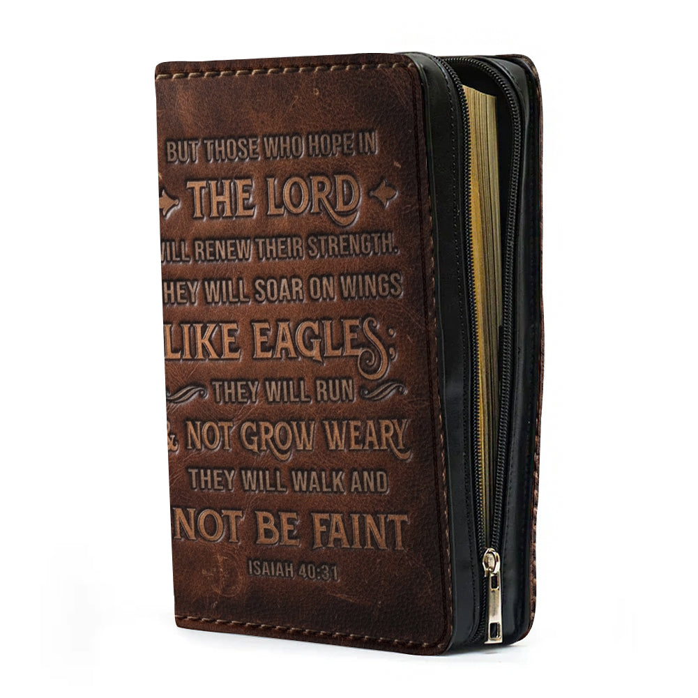 Personalized Leather Bible Cover with Handle