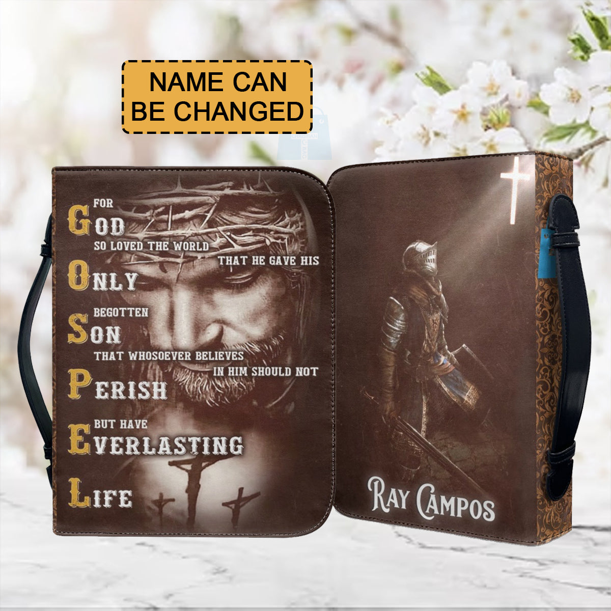 Personalized Christ Cross Bible Cover