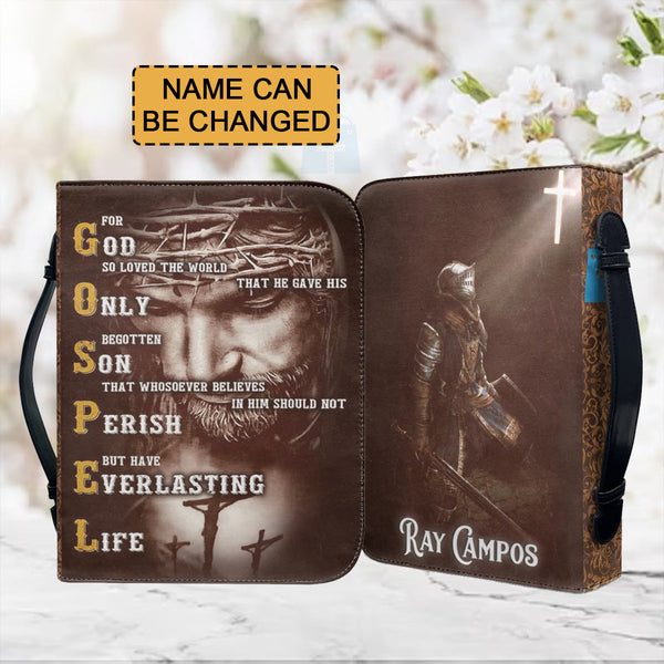Personalized Christ Cross Bible Cover