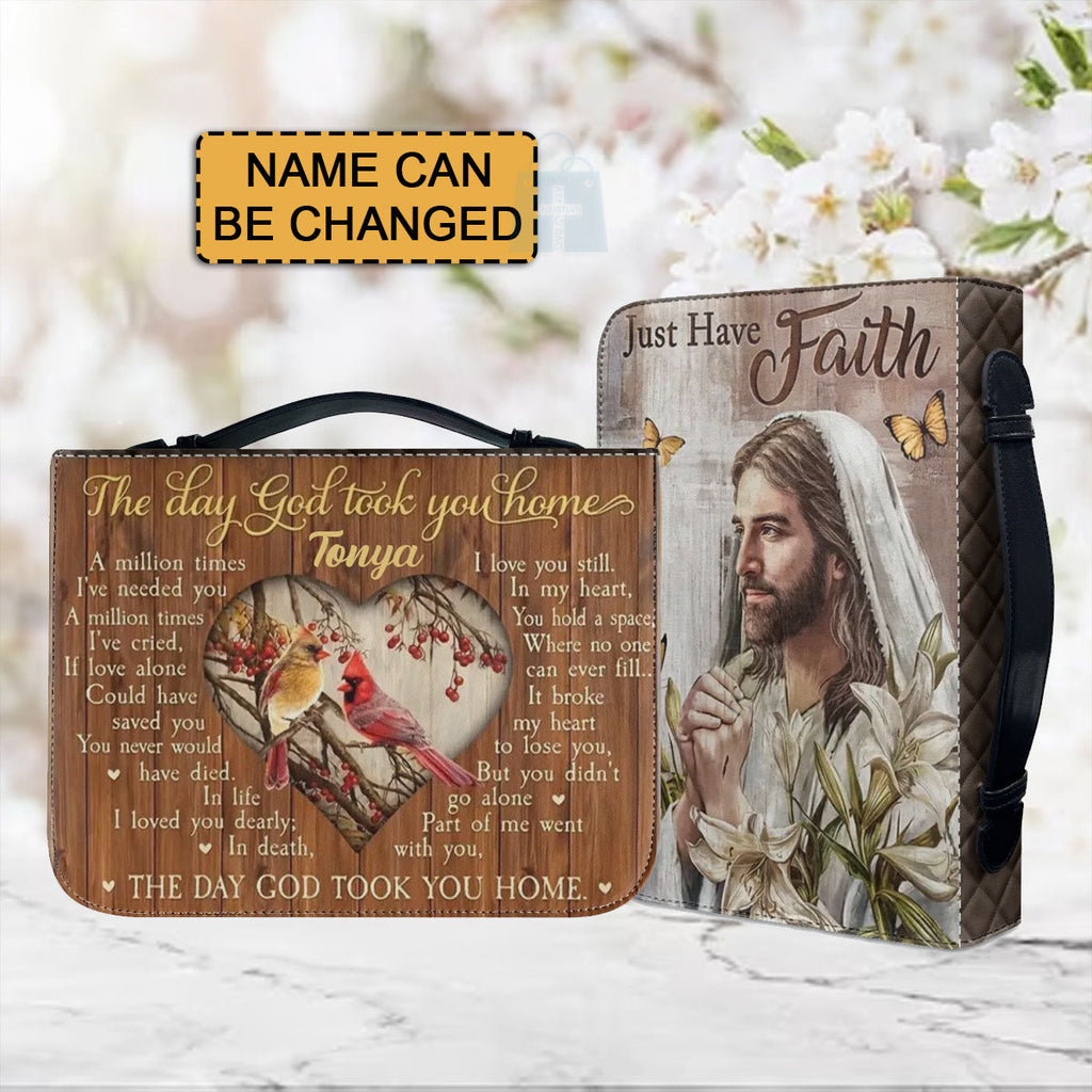 Personalized Just Have Faith Bible Cover