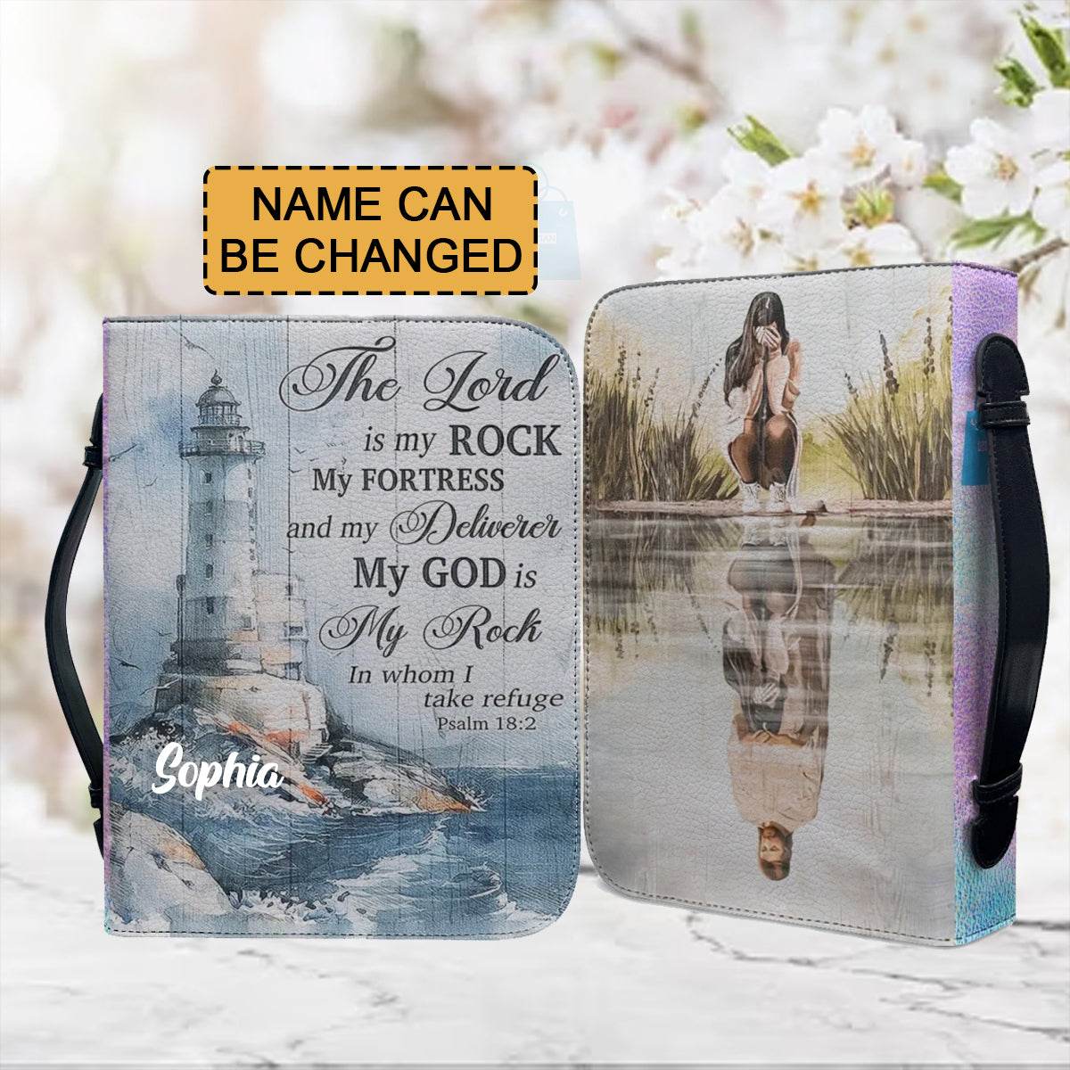 The Lord Is My Rock Personalized Bible Cover