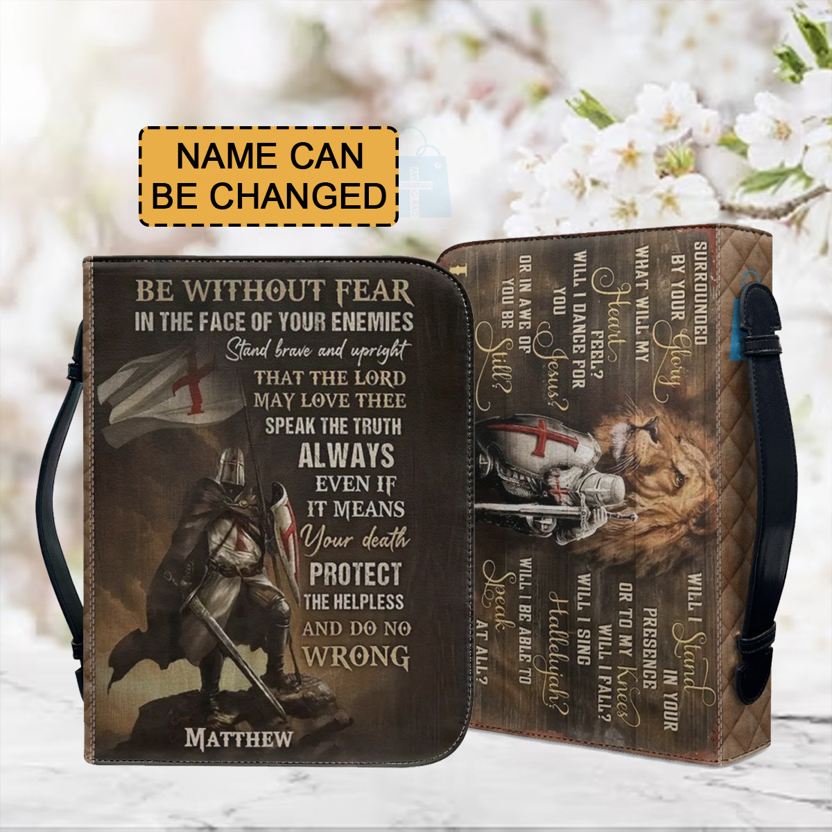Personalized 'Be Without Fear' Bible Cover
