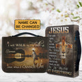 Walk By Faith Lion Cross Personalized Bible Cover