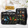 God Says You Are Personalized Dinosaur Bible Cover