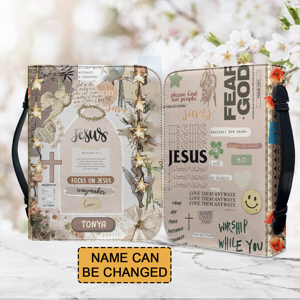 Personalized Focus On Jesus Waymaker Bible Cover