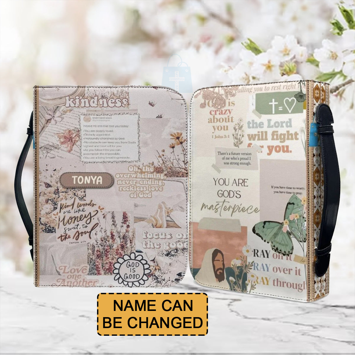 God's Masterpiece Custom Floral Bible Cover