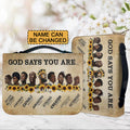 Personalized God Says You Are Bible Cover for Men
