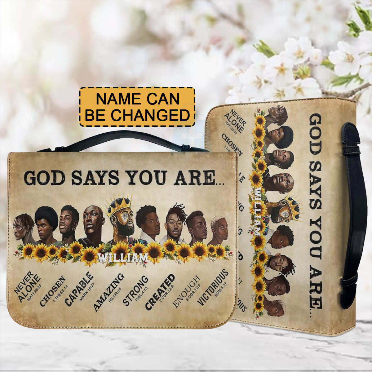 Personalized God Says You Are Bible Cover for Men