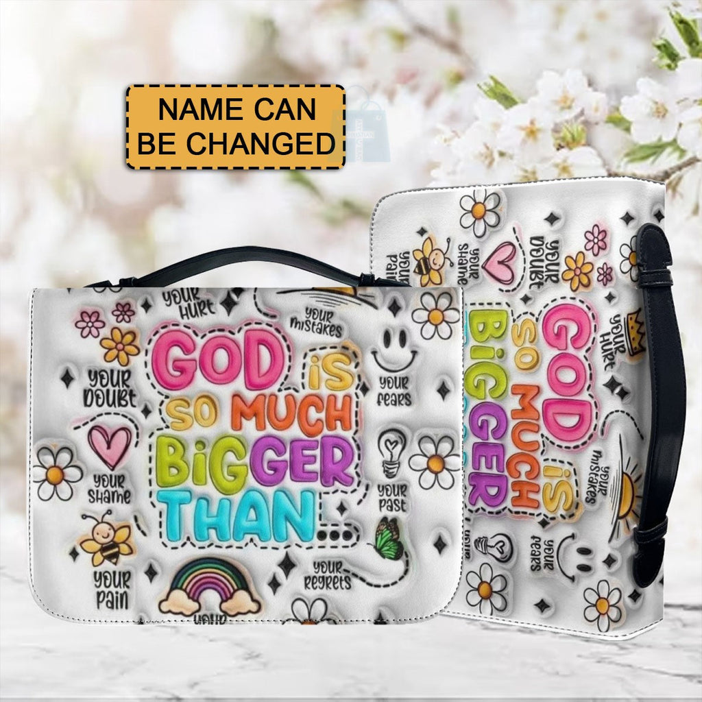 Personalized 3D Daisy Flower Bible Cover Case