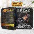 Personalized You Can't Break a Woman Bible Cover