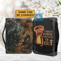 Personalized Power in Jesus Name Lion Bible Cover