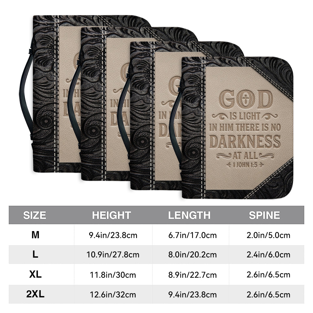 Personalized "God Is Light" Leather Bible Cover