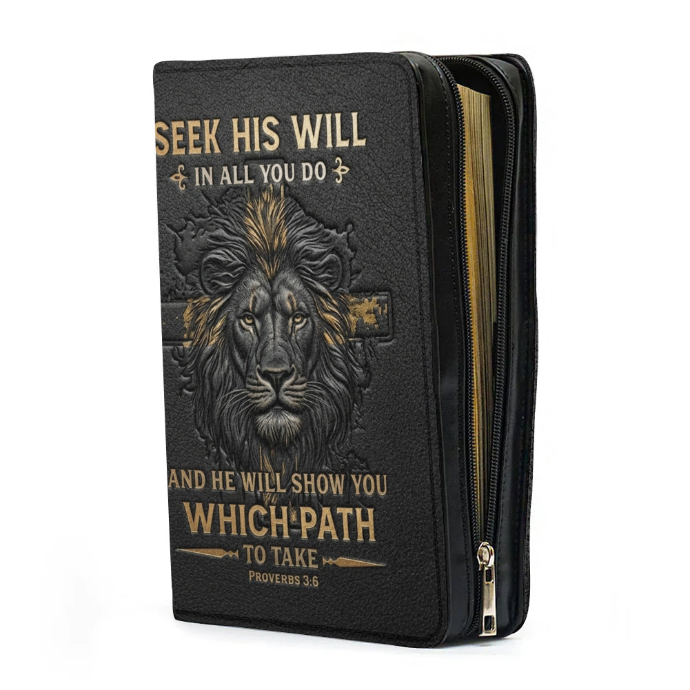 Personalized Lion of Judah Leather Bible Cover