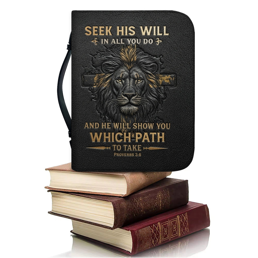 Personalized Lion of Judah Leather Bible Cover