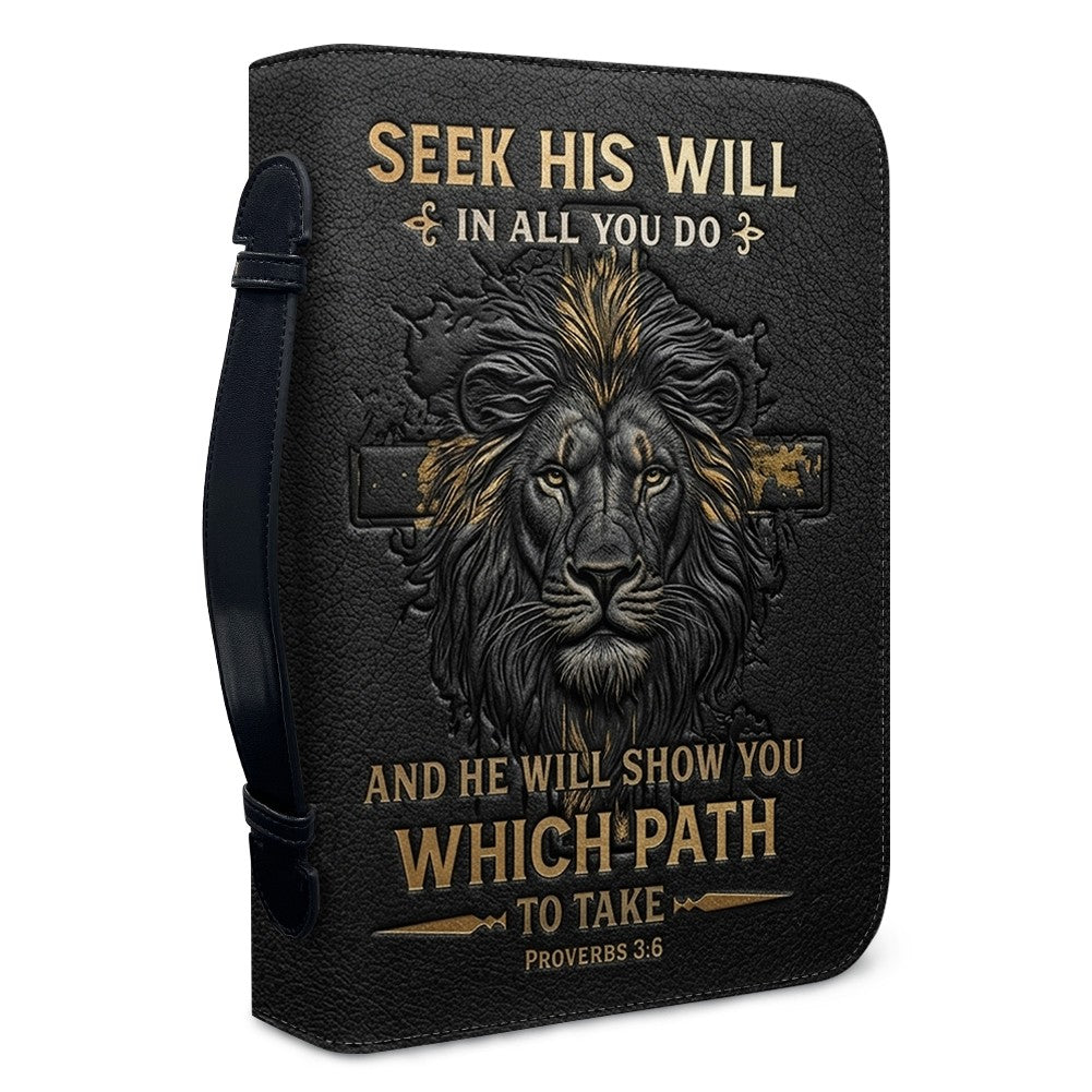 Personalized Lion of Judah Leather Bible Cover