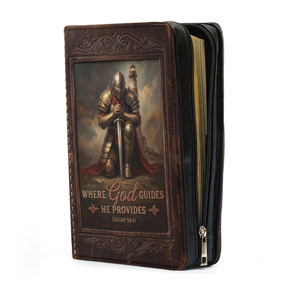 Personalized Leather Bible Cover - Isaiah 58:11