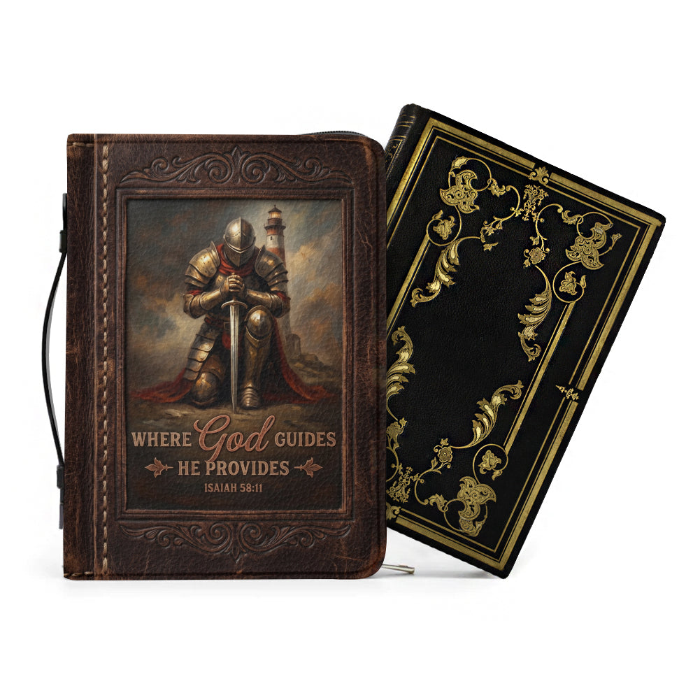 Personalized Leather Bible Cover - Isaiah 58:11