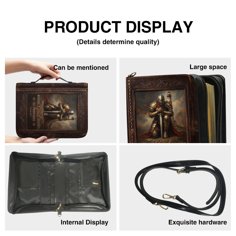 Personalized Leather Bible Cover - Isaiah 58:11