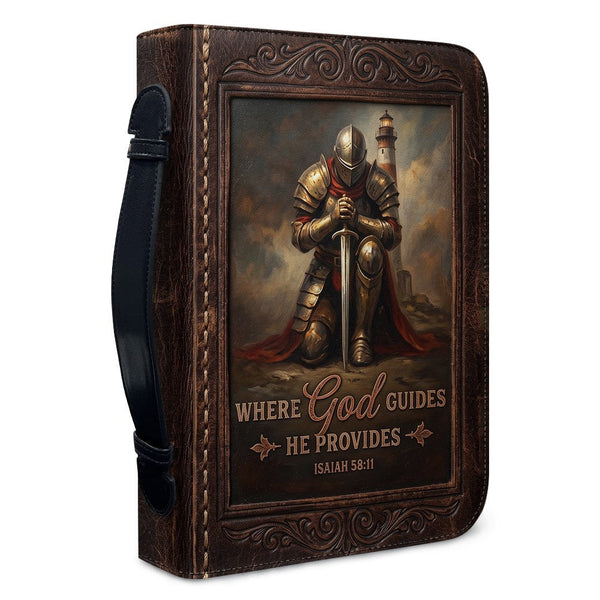Personalized Leather Bible Cover - Isaiah 58:11
