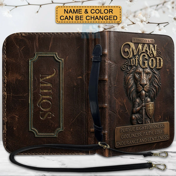 Personalized Man of God Lion Bible Cover