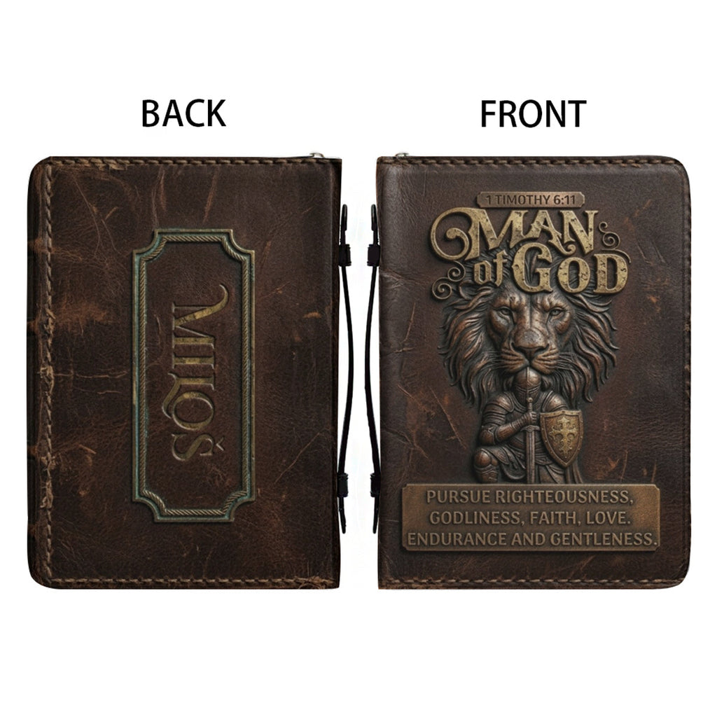 Personalized Man of God Lion Bible Cover
