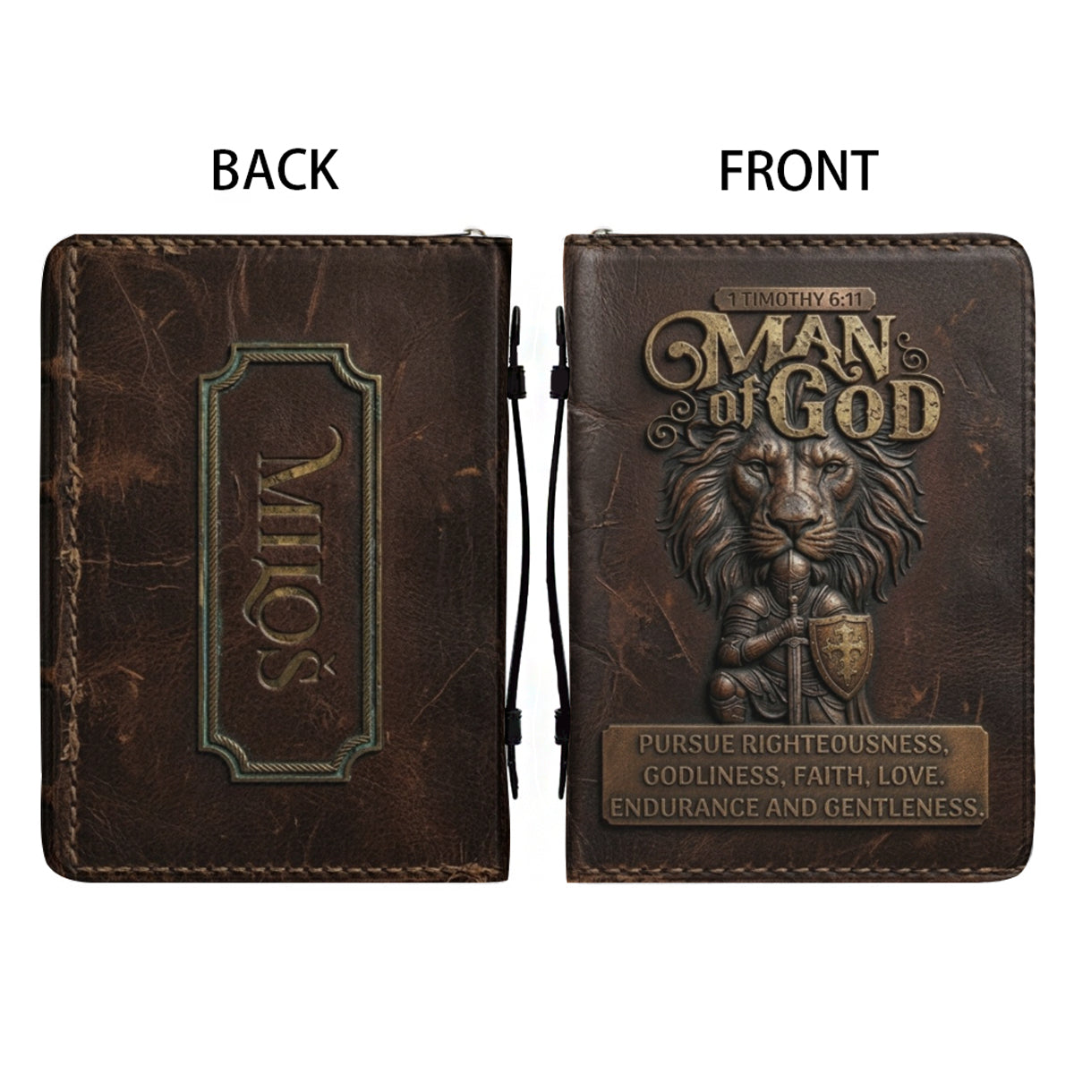 Personalized Man of God Lion Bible Cover