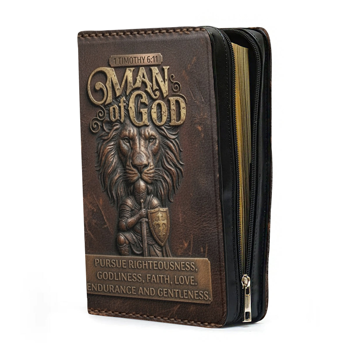 Personalized Man of God Lion Bible Cover