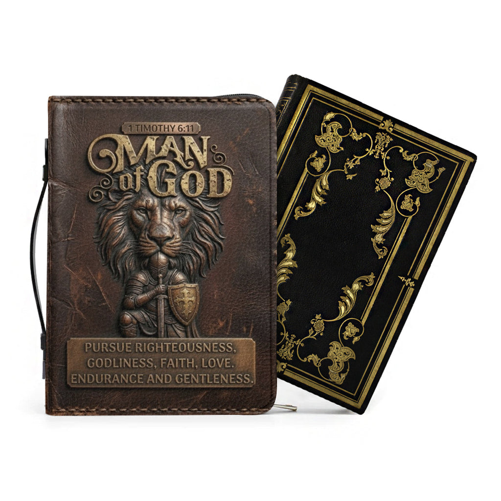 Personalized Man of God Lion Bible Cover