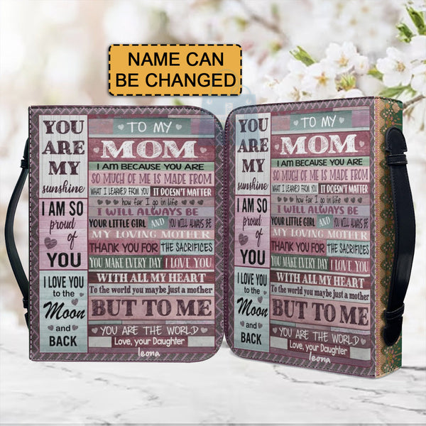 To My Mom I Love You Personalized Bible Cover