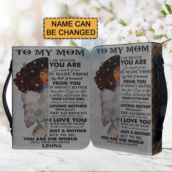 Personalized To My Mom Warrior Bible Cover